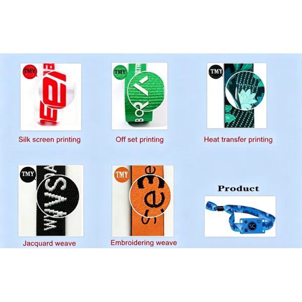 Programmable Custom QR NFC Tag 213 Textile Fabric RFID Wristbands Disposable Fabric Wrist Bands for Event Access Control