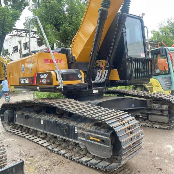 Sany SY215C PRO Excavadora de segunda mão Pintura original Alta eficiência de trabalho