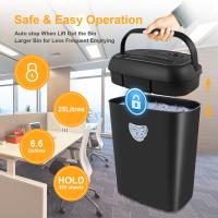Machine de déchiquetage de papier noir 25L lourd service et coupe croisée pour le bureau CD228P-12 déchiquetage carte de crédit CD