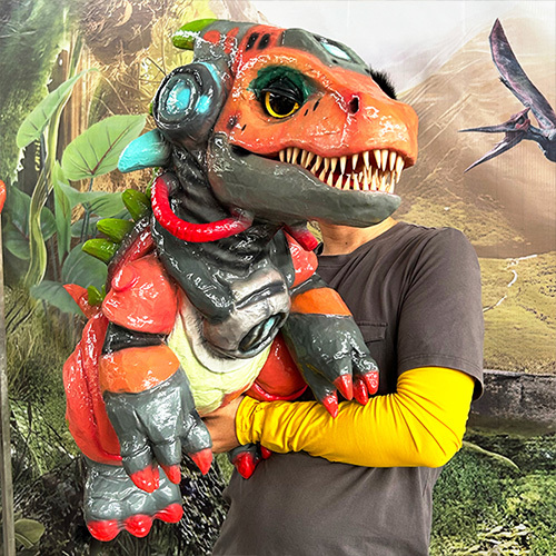 Theme Park Customized Realistic Full Body Dinosaur Puppet Silicone Rubber