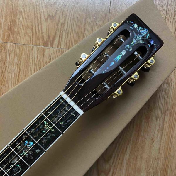 All Solid KOA Top 00045 Style 39 Acoustic Guitar Classic Guitar Head Style with Fishman EQ 301 Full Abalone Binding