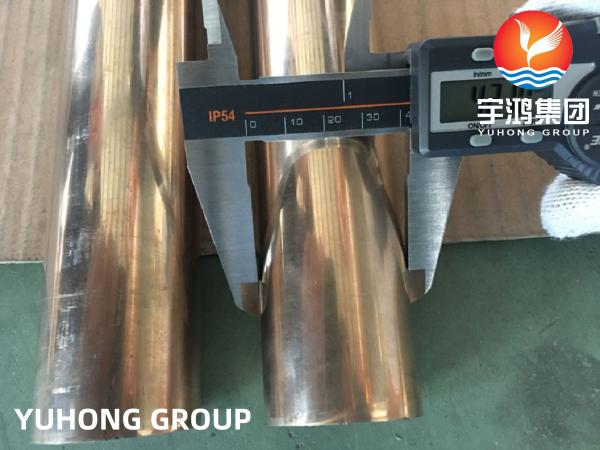 ASTM B466 C70600 90% Cu 10% Ni Tubo de liga de cobre e níquel sem costura