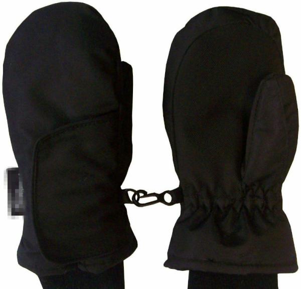 waterproof winter children mittens outdoor mittens  snow mittens mountain gloves black color  polyester fabric