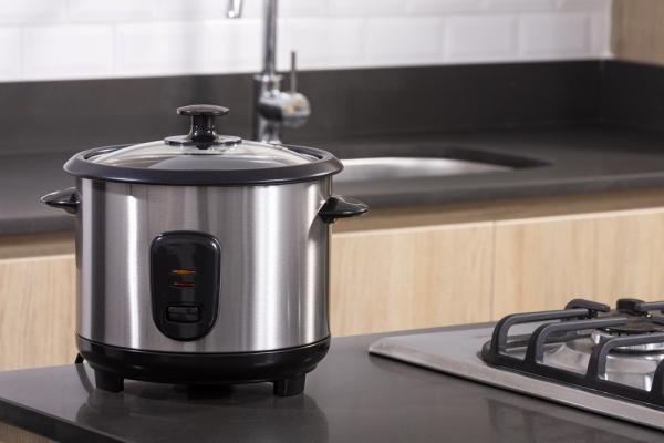 Cozinha de arroz de ferro 220V com painel de controle mecânico 25L Capacidade Cozinhar o arroz a 0-100 ° C