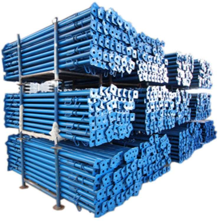 High Load Capacity Adjustable Scaffolding Steel Prop with Threaded Shaft Adjustment and Hot-Dip Galvanized Construction Shoring Support
