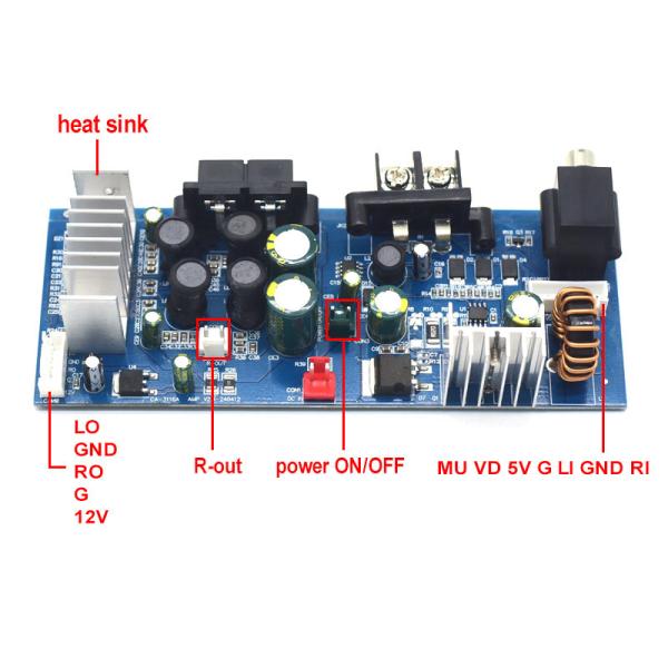CA-3116A Digital Subwoofer Amplifier Board with TPA3116 Chip 2*50W 8-24V Amplifier Module