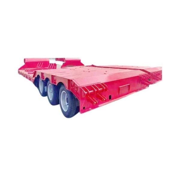 Easy Oversized Loading Heavy Equipment Lowbed Trailer with Hydraulic Ramps