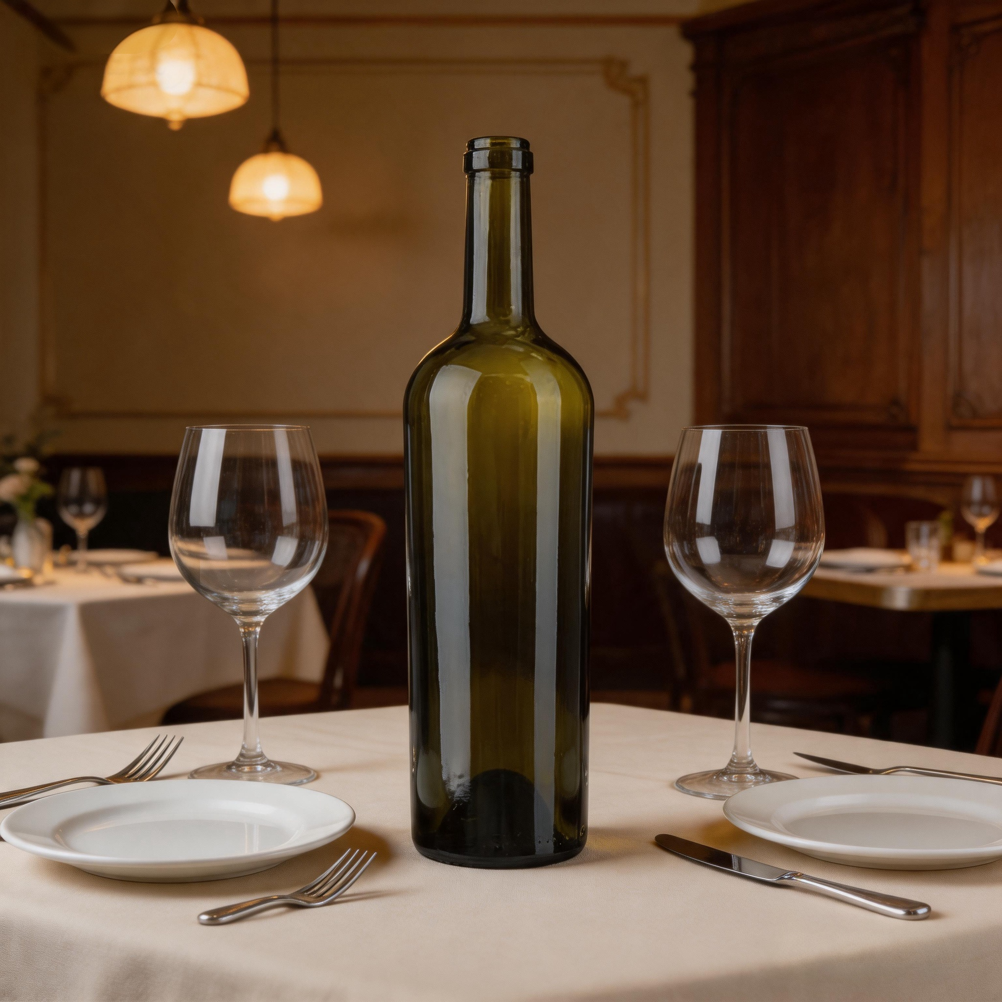 Cork Top Empty Wine Glass Bottle 750ml  For Grand Reserve 720g 1725K-1
