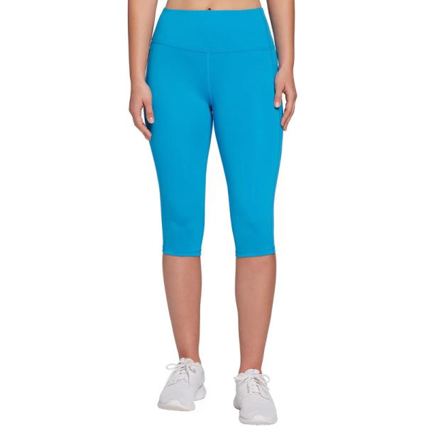 High Waist Blue Short Tight Leggings Sports Pants Fitness Yoga Women Shorts with pocket