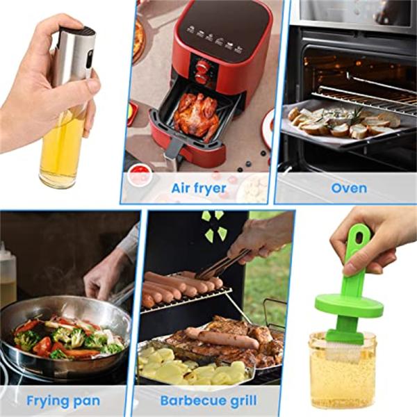 304 Stainless Steel Atomized Oil Sprayer Portable Oil Bottle for Other Cooking Tools