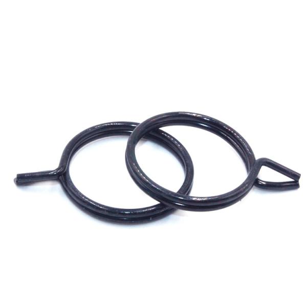 Clampe de tuyau de ressort en acier noir certifié ISO 9001 2015