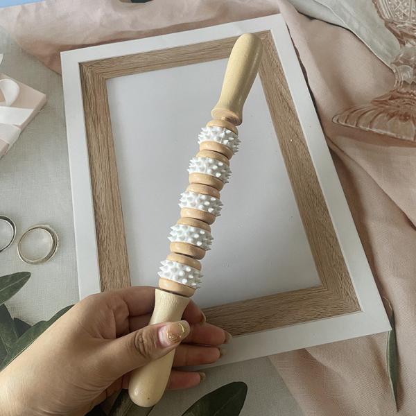 Natural Wooden Guasha Massage Stick Wood Swedish Cup Mushroom Massager Wood Therapy for Gua Sha Body Sculpting Muscle
