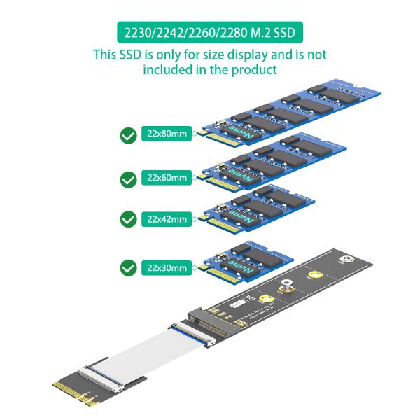 Key M To Key A+E Computer Adapter  M 2 Ngff Adapter 10cm 15cm 25cm FPC Cables