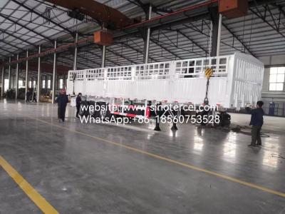 3 Axles Bulk Cargo Fence Semi Trailer Durable With Mechanical / Air Suspension