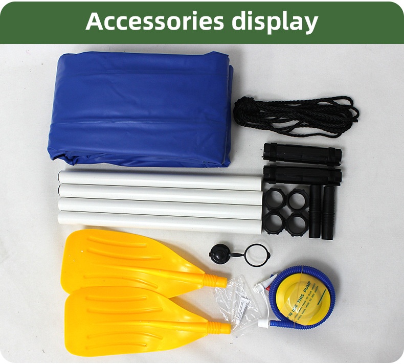 Outdoor Eco-friendly PVC Inflatable Kayak Boat for Two People Fishing Lake Touring & Rafting