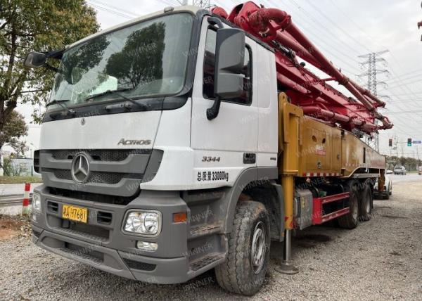 2018 Chassis Benz Used Concrete Pump Truck 49M SANY Second Hand Concrete Trucks