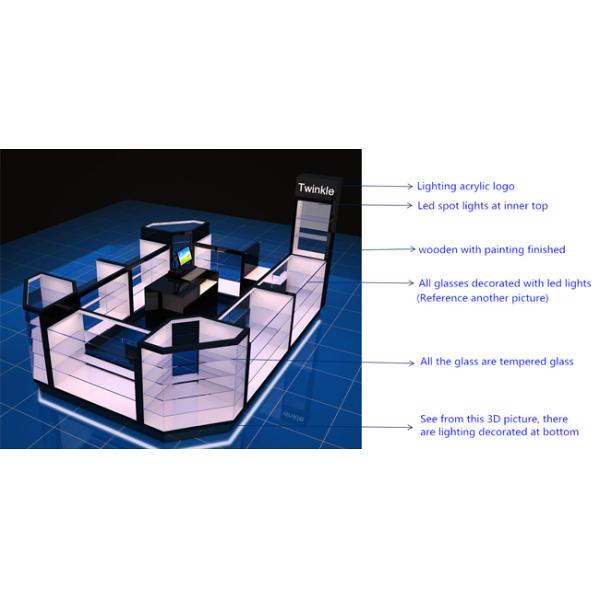 Здоровый материал ювелирные изделия Витрины / киоск торгового центра Большая вместимость