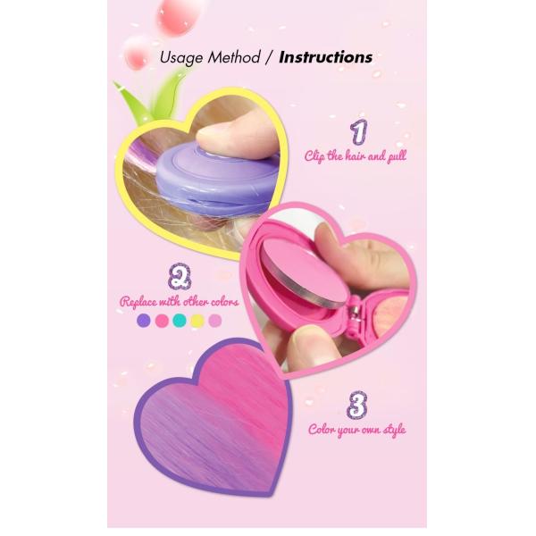 Safe Kids Temporary Hair Chalk Pens With Glitter Nontoxic Simply Use