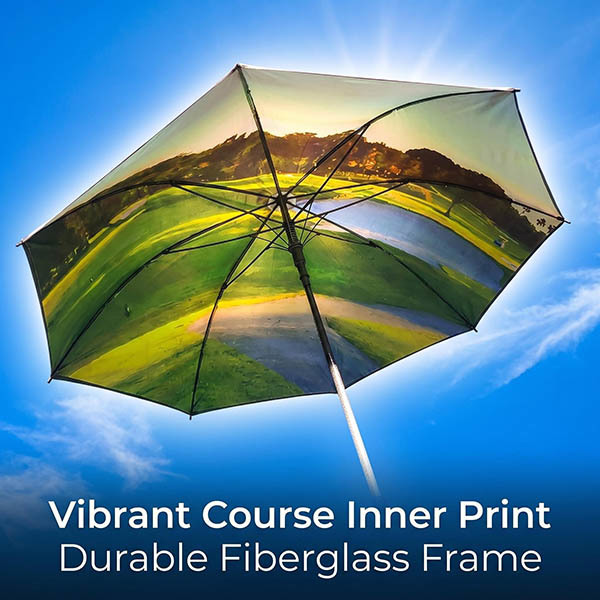 60 Custom Color Golf Umbrella with UV50+ Protection & Custom Club Logo