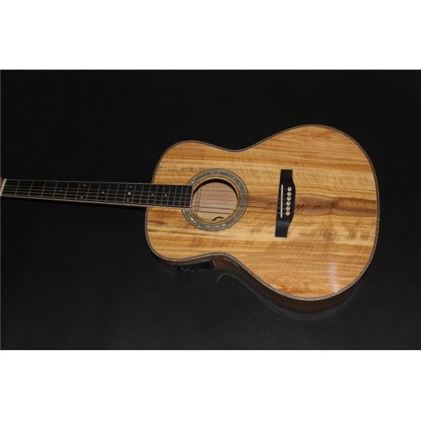 AAAA all Solid imported olive wood OM body custom guitar acoustic electric guitar