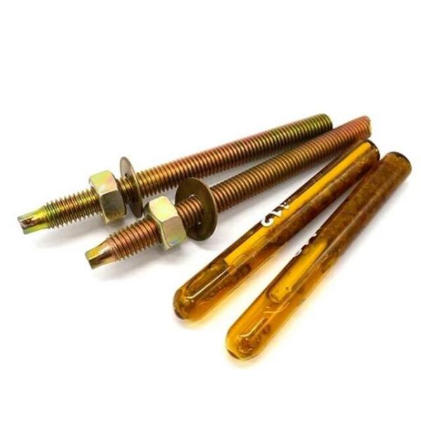 Galvanized Steel M8 - M30 Chemical Anchor Bolts High Strength 4.8 Grade ISO10664