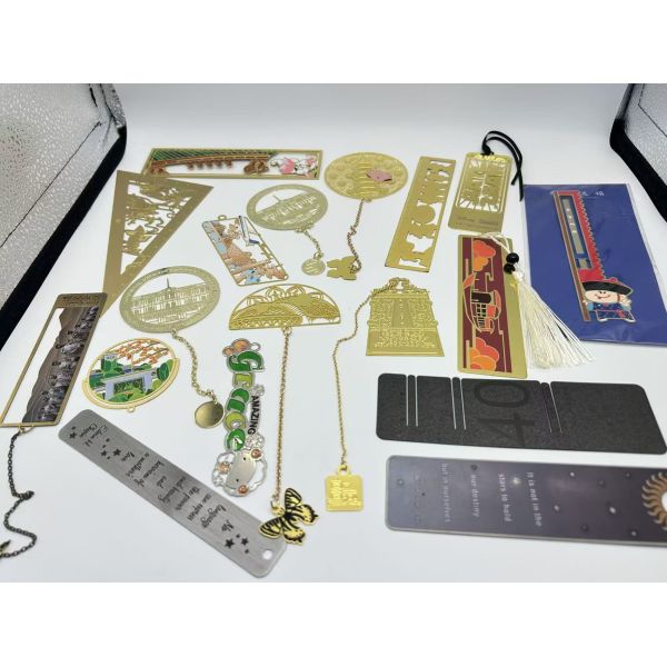 Stainless steel book mark,metal bookmark with custom logo design