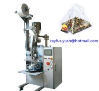 Machine à emballer automatique de sachet en matière plastique de sac de triangle de pyramide avec l'étiquette de fil dans externe