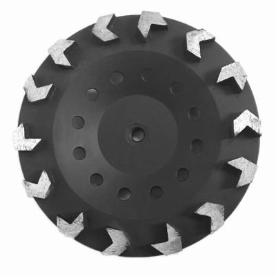 7 Inch Diamond Concrete Grinding Disc Round Shape With Arrow Segment