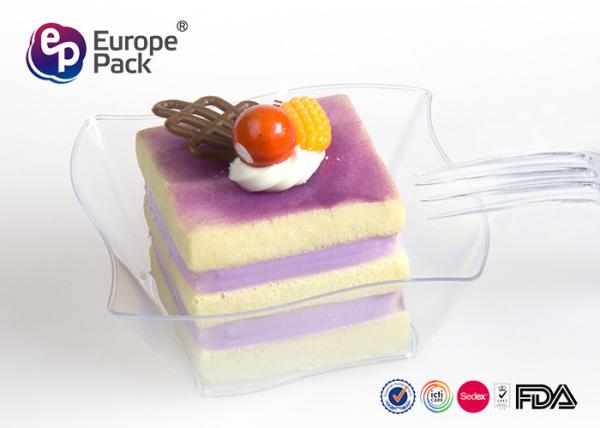 Polystyrene Disposable Plastic Dishes Clear Plastic Dessert Containers