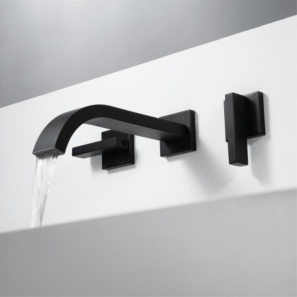 In-wall Concealed Basin Faucet Copper Black And Chrome Hot And Cold Water Mixer Taps