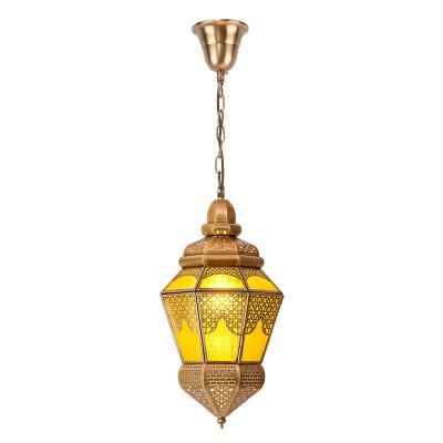 LED Decorative Vintage Copper Chandelier For Restaurant E27 Bulb Base