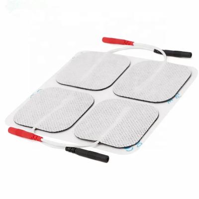 5X5cm Quadrado dezenas almofadas de eletrodo de substituição estimulador muscular tipo de fio pré