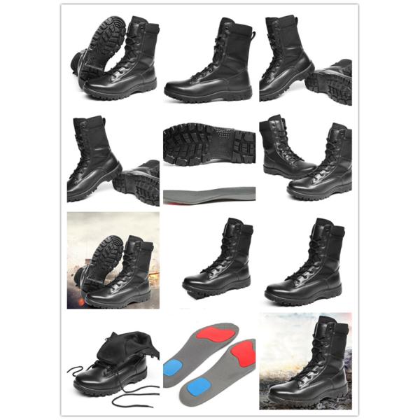 Military Sweat Absorption High Top Combat Boots Shock Absorption