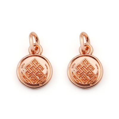 Personalized Rose Gold Metal Jewelry Tags For Necklace Custom Engraved Metal Pendant Charm