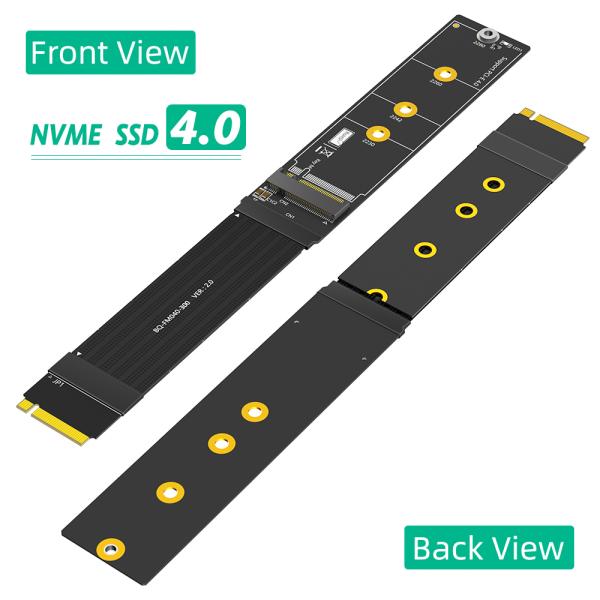 バージョンアップ 180度 NGFF M.2 M-Key NVME SSD拡張ケーブル 3.3V パワー LEDステータスライト