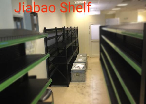 1.2MX0.6MX1.8M Matt Black Colour Supermarket Steel Racks Storage For Rice And Oils