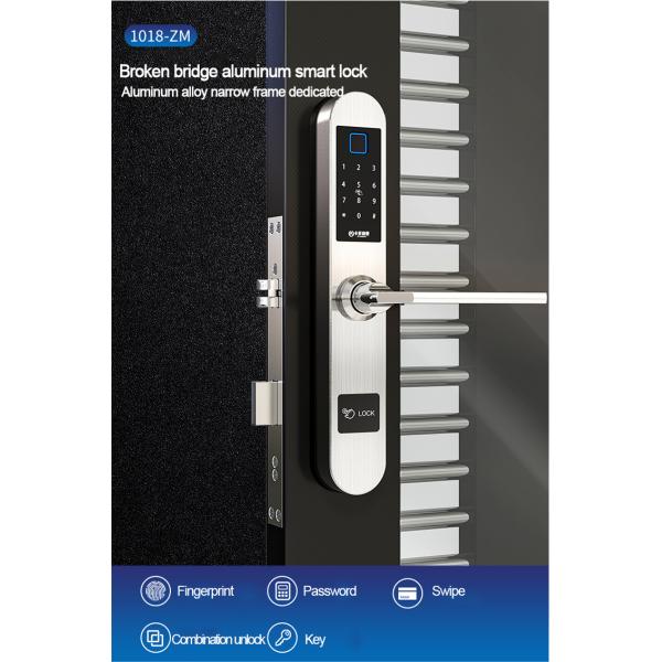 310*50mm Deadbolt Fingerprint Door Lock For Wooden Door Zinc Alloy Material