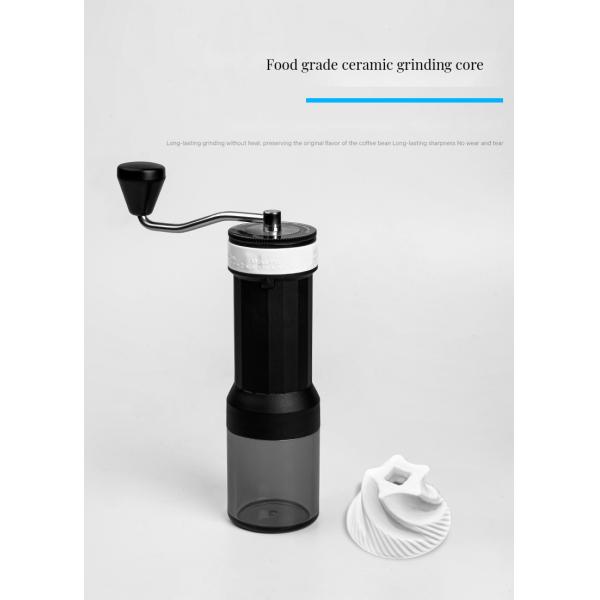 Adjustable Settings Ceramic Burr Coffee Mill Manual Hand Grinder with Modern Design Stainless Steel Plastic Material