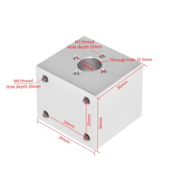 Aluminum 74g 3D Printer Accessories T8 Lead Screw Nut Housing
