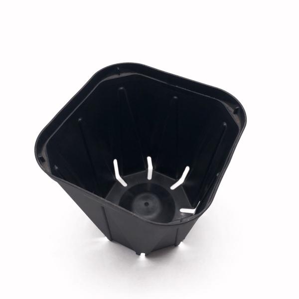Small Flower garden plant pot square black plastic nursery pots rectangular plastic nursery pots for Agricultural greenhouse