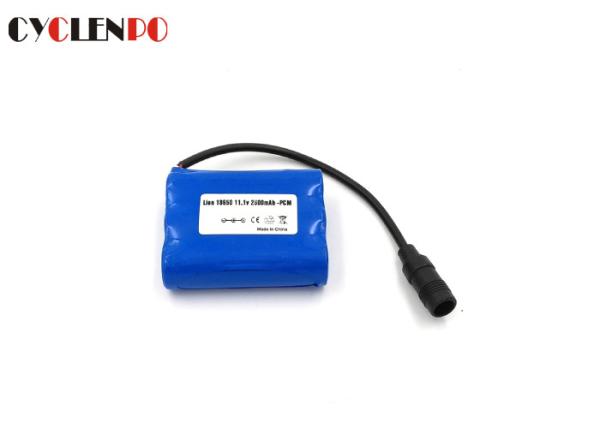 3s1p 18650 Rechargeable Lithium Ion Battery Pack Portable Deep Cycle  11.1v 2600mah