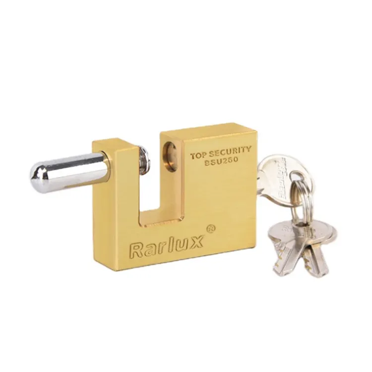Rarlux 50-90mm High Security SOLID PADLOCK Shackle in Chrome Plated Best Padlock Brass Rectangular Padlock