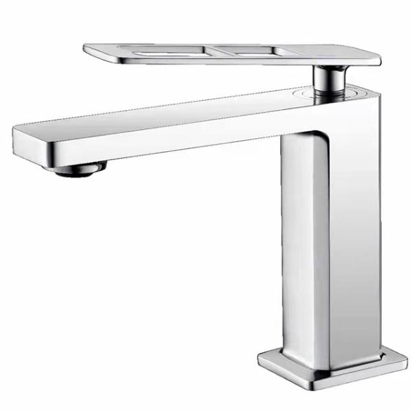 Single Handle Sink Taps for Bathroom Hot Cold Mixer by Lizhen Hwa in Chrome Plating