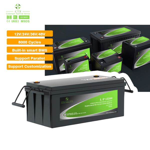 CTS 48V 12V 36V 24V 50ah 100ah 200ah 300ah Batteries LiFePO4 for Robot Agricultural