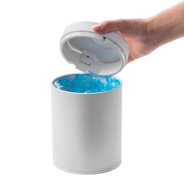 Press Open 1.5L Stainless Steel Desktop Mini Trash Bin for Office and Home Waste Disposal