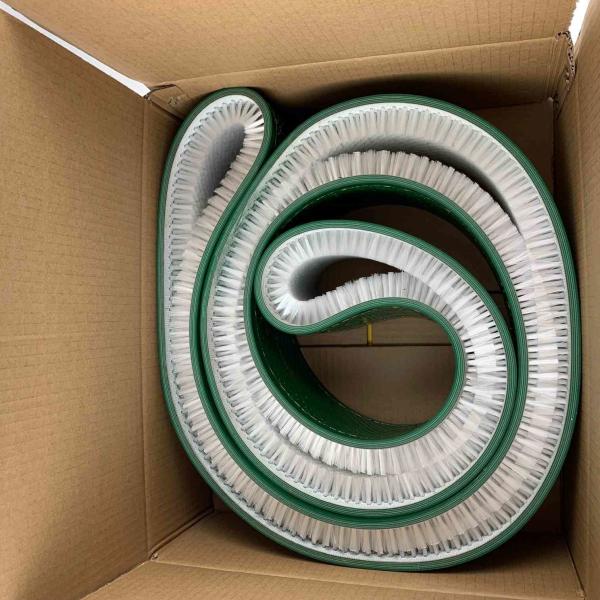 Cepillo de tira para cinta transportadora flexible con cerdas de nailon y base de goma para limpieza