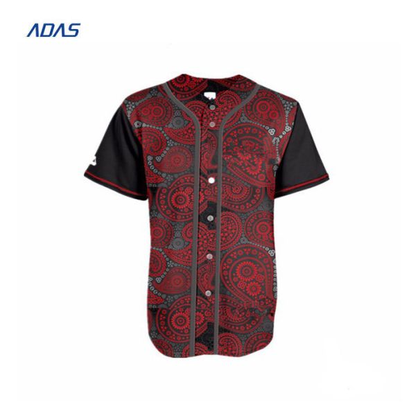 Custom Design Embroidery Sublimation Printed Baseball Jersey Maker