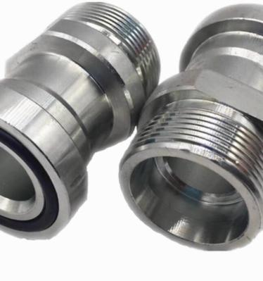 Male Connection Metric Bite Type SAE Flange 3000 Psi Adapter Fitting with Round Head