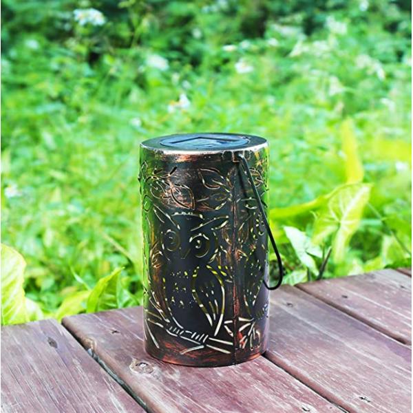 Retro Metal 8.46 Inches 0.5w Outdoor Solar Tabletop Lanterns