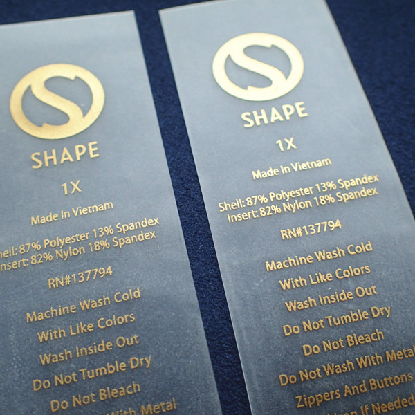 Экран BV Washable прозрачный TPU печатая ярлыки одежды